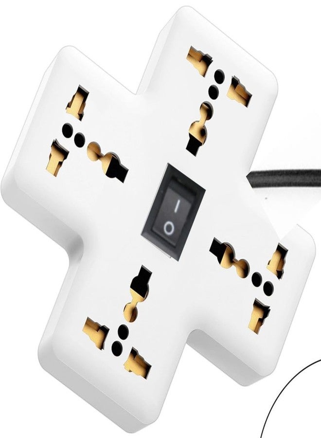 Brillar 4 Socket Extension Board with Switch, Adaptor Switch Board 4 Sockets & 4+1 Model Electrical Extension Cord Power Socket for Computer with 4 Meter Wire 4 Socket Surge Protector - Image 2