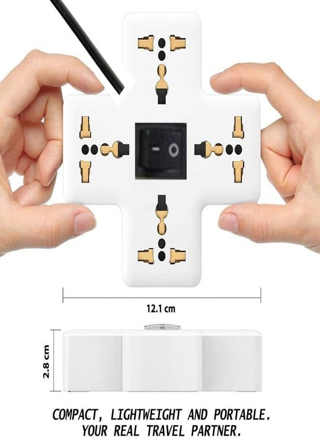 Brillar 4 Socket Extension Board with Switch, Adaptor Switch Board 4 Sockets & 4+1 Model Electrical Extension Cord Power Socket for Computer with 4 Meter Wire 4 Socket Surge Protector - Image 5