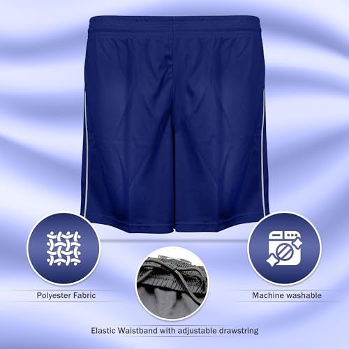 Vizari Adult Dynamo Soccer Shorts, Navy, Medium - Image 3