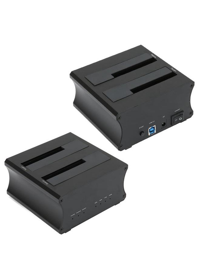 Thoraya USB3.0 dual-slot 2.5/3.5-inch dual-use hard disk dock duplicator cloner with NGFF M.2/mSATA adapter card US standard  - Image 3