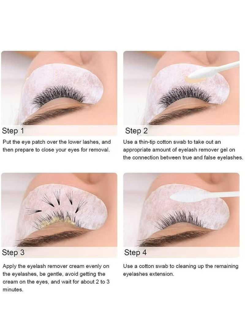 كريم مزيل لاصق الرموش، مزيل وصلات الرموش، كريم إزالة الصمغ اللاصق للرموش المحمولة - Image 5