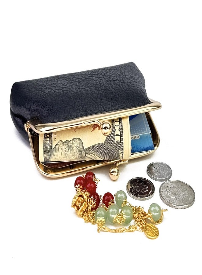 Lavogel Coin Purse, Kiss Lock Coin Purse for Women, Large Capacity Coin Pouch,Vintage Change Purse Cute Car Coin Holder for Women (1-Black) - Image 3