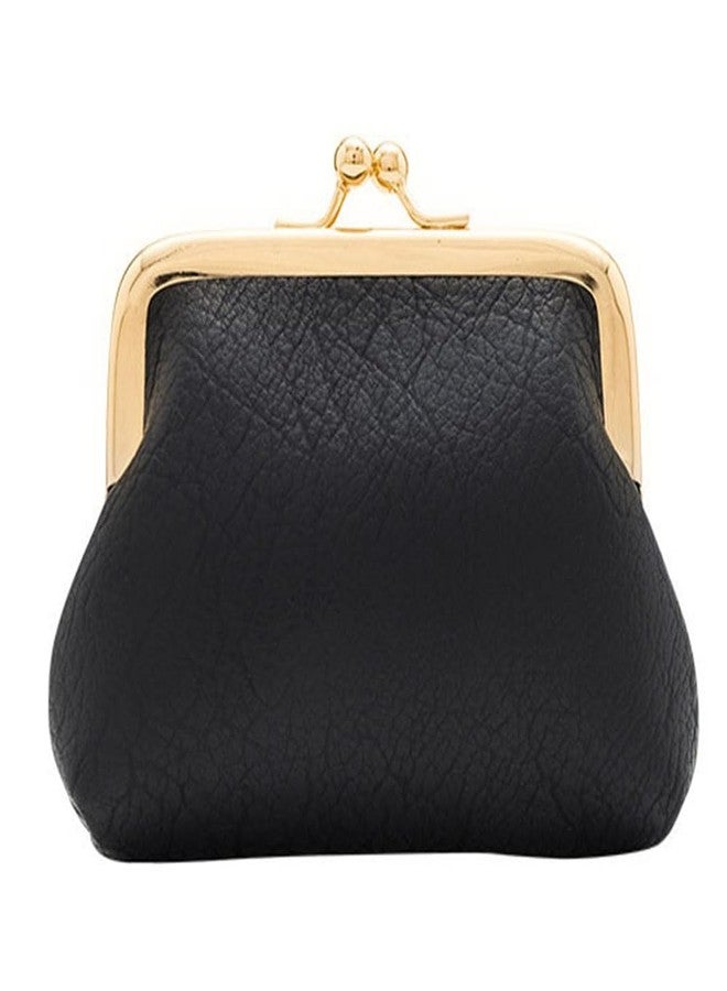 Lavogel Coin Purse, Kiss Lock Coin Purse for Women, Large Capacity Coin Pouch,Vintage Change Purse Cute Car Coin Holder for Women (1-Black) - Image 1
