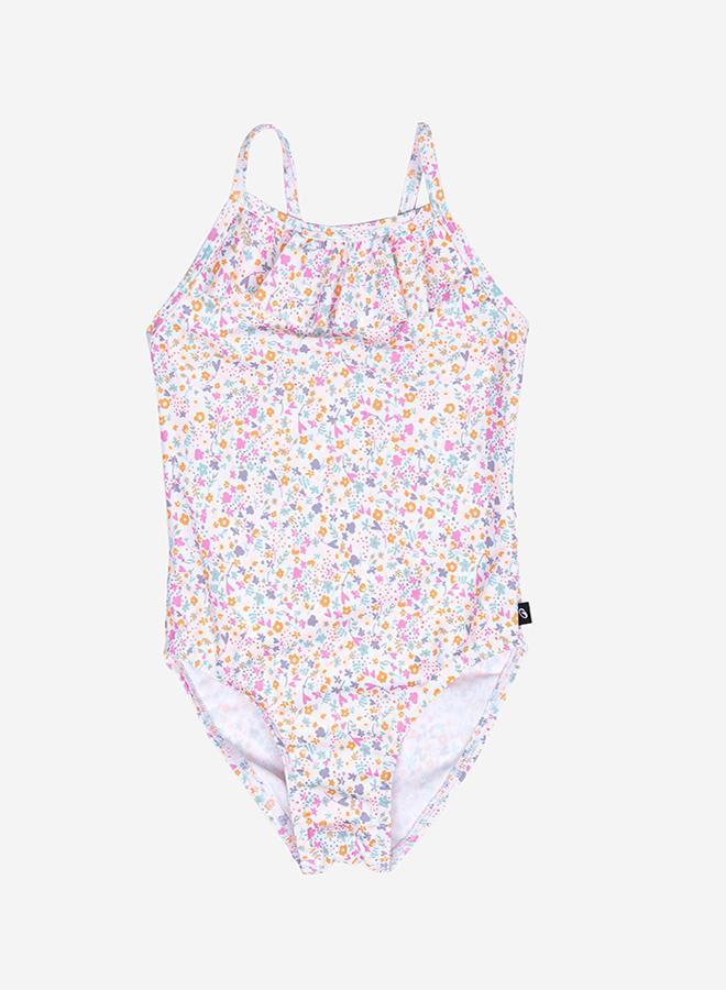 DECATHLON Baby / Girls’ 1-piece swimsuit with ruffles - flower print - Image 2