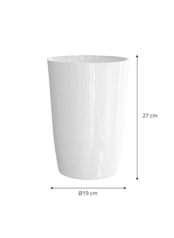 Primanova - Circular Trash Can For Kitchen Office Bathroom 27 X 12 Cm Beige ,6 Liter - Image 1