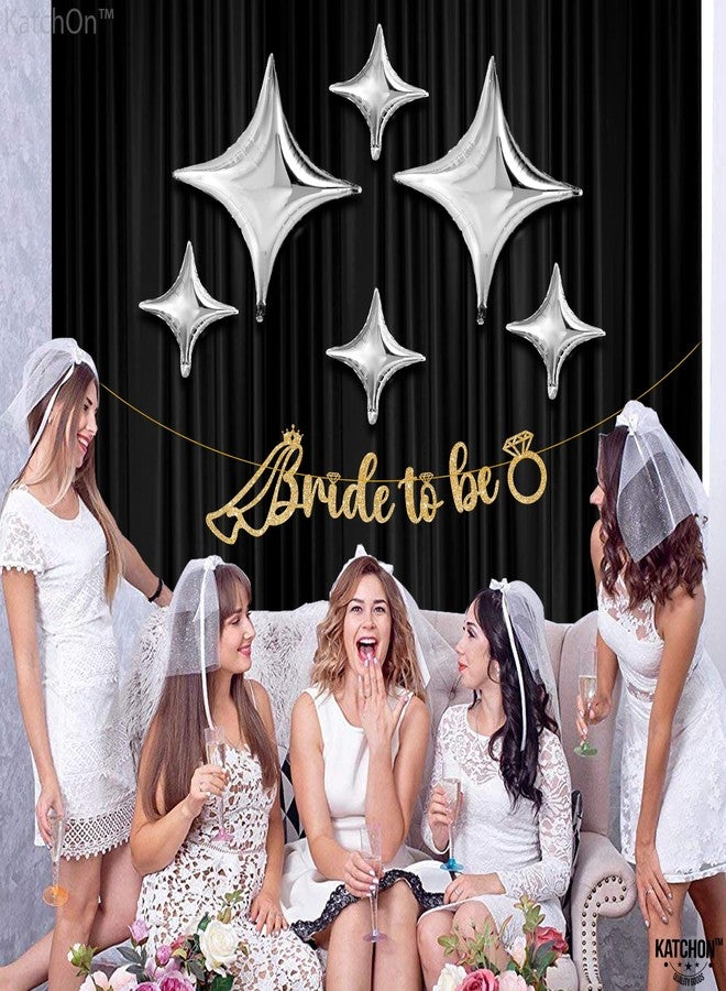 KatchOn, Metallic Silver Star Balloons - Pack of 6 | Foil Silver Sparkle Balloon, Star Party Decorations | Silver Stars Balloons for New Years Decorations 2026 | New Years Eve Party Supplies 2026 - Image 3