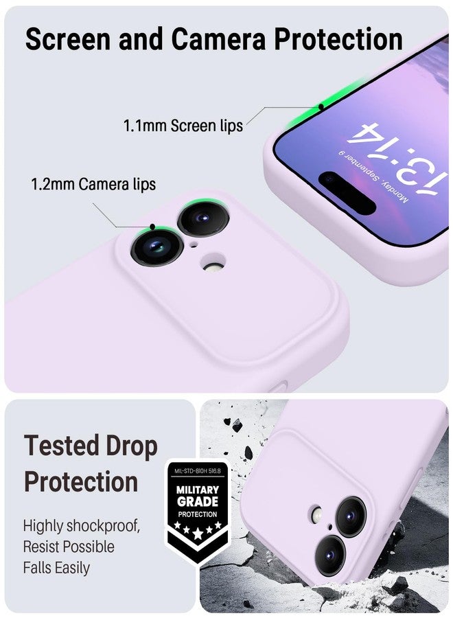 اوتوفلاي جراب OTOFLY المغناطيسي لهاتف iPhone 17، متوافق مع Magsafe، جراب كلاسيكي من السيليكون السائل، زر تحكم مدمج بالكاميرا، بطانة من الألياف الدقيقة مقاومة للخدش، لون موف سحابي - Image 5
