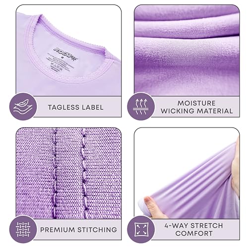 Rocky Thermal Underwear Kids Girls Thermal Underwear Set Long Johns kid Thermals Kid Base Layer kids thermals top bottom set Winter Clothes Shirt Pants Ski/Extreme Cold (Lavender, S) - Image 3