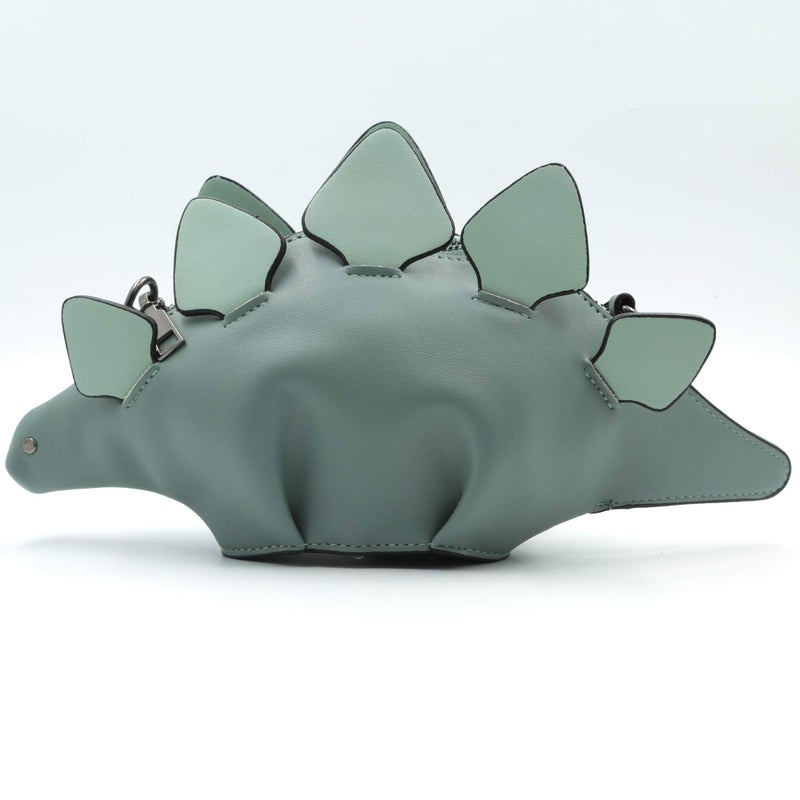 Ondeam Dinosaur Shoulder Purses,PU Stegosaurus CrossBody Bag for Girl Women(Blue) - Image 4