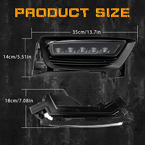 BOXLIGHT LED Fog Lights fit for 2013 2014 2015 Honda Accord 4DR Sedan,1 pair Front Bumper Driving Lamps with W/Switch (Clear Lens) - Image 5