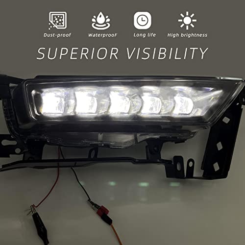 BOXLIGHT LED Fog Lights fit for 2013 2014 2015 Honda Accord 4DR Sedan,1 pair Front Bumper Driving Lamps with W/Switch (Clear Lens) - Image 2