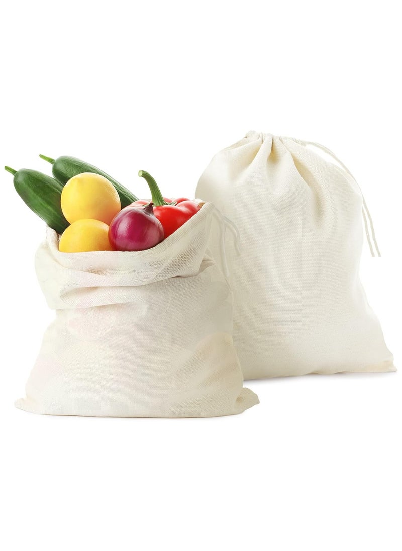 KASTWAVE - 50 Pieces Cheesecloth Bags for Straining Reusable Empty Tea Bags Soup Bags Spice Bags for Cooking Cold Brew Coffee Bags Strainer Bags (8 x 10 Inch) - Image 1