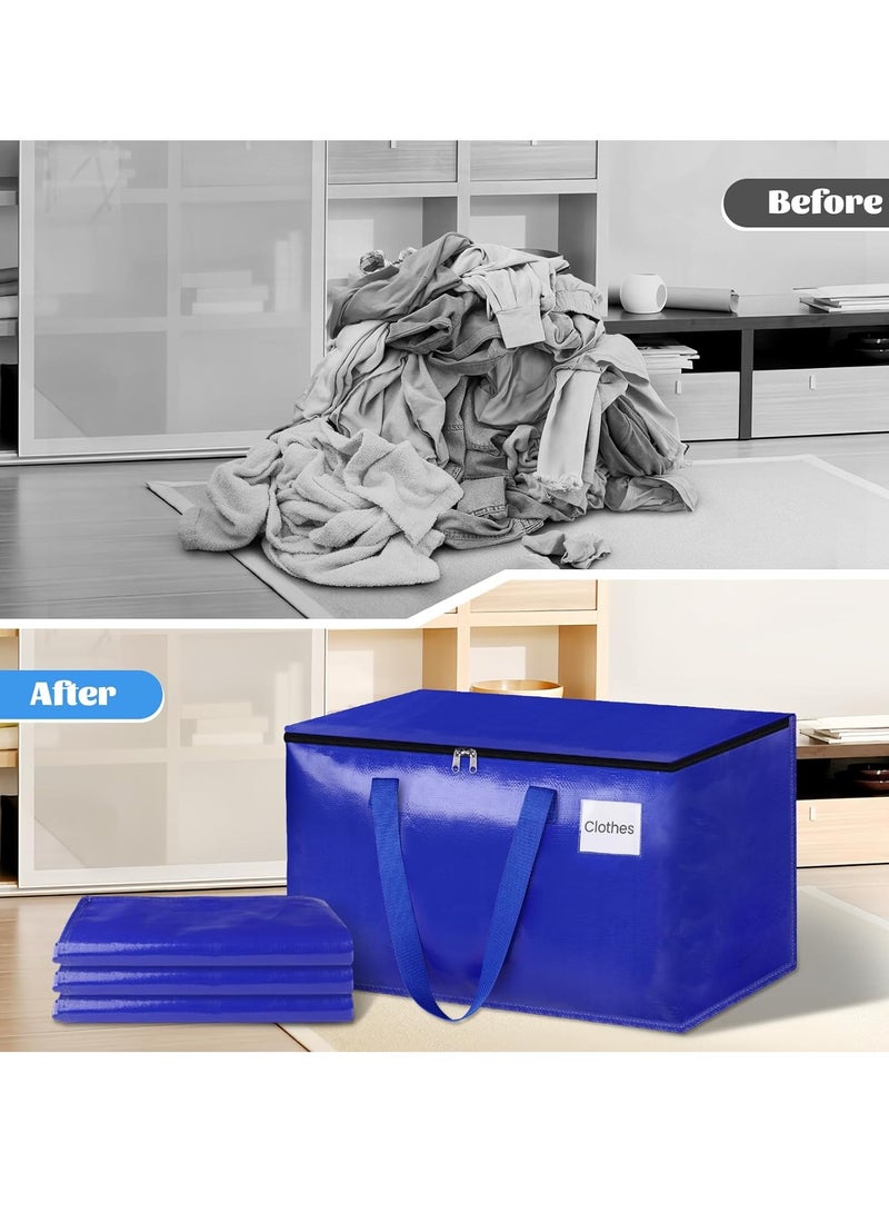 Gonice 4 Pack-93L Heavy Duty Moving Bags, Moving Boxes with Reinforced Handles ＆ Premium Zippers, Storage Totes for Space Saving, Packing ＆ Moving Storage - Image 5