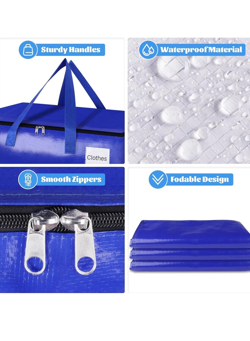 Gonice 4 Pack-93L Heavy Duty Moving Bags, Moving Boxes with Reinforced Handles ＆ Premium Zippers, Storage Totes for Space Saving, Packing ＆ Moving Storage - Image 2