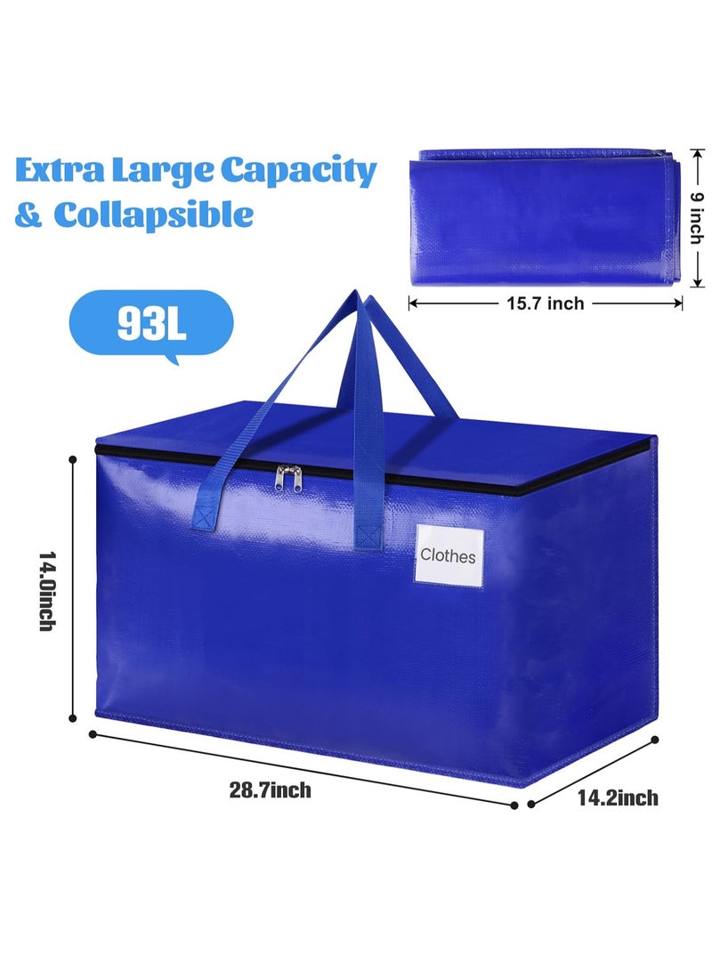 Gonice 4 Pack-93L Heavy Duty Moving Bags, Moving Boxes with Reinforced Handles ＆ Premium Zippers, Storage Totes for Space Saving, Packing ＆ Moving Storage - Image 4