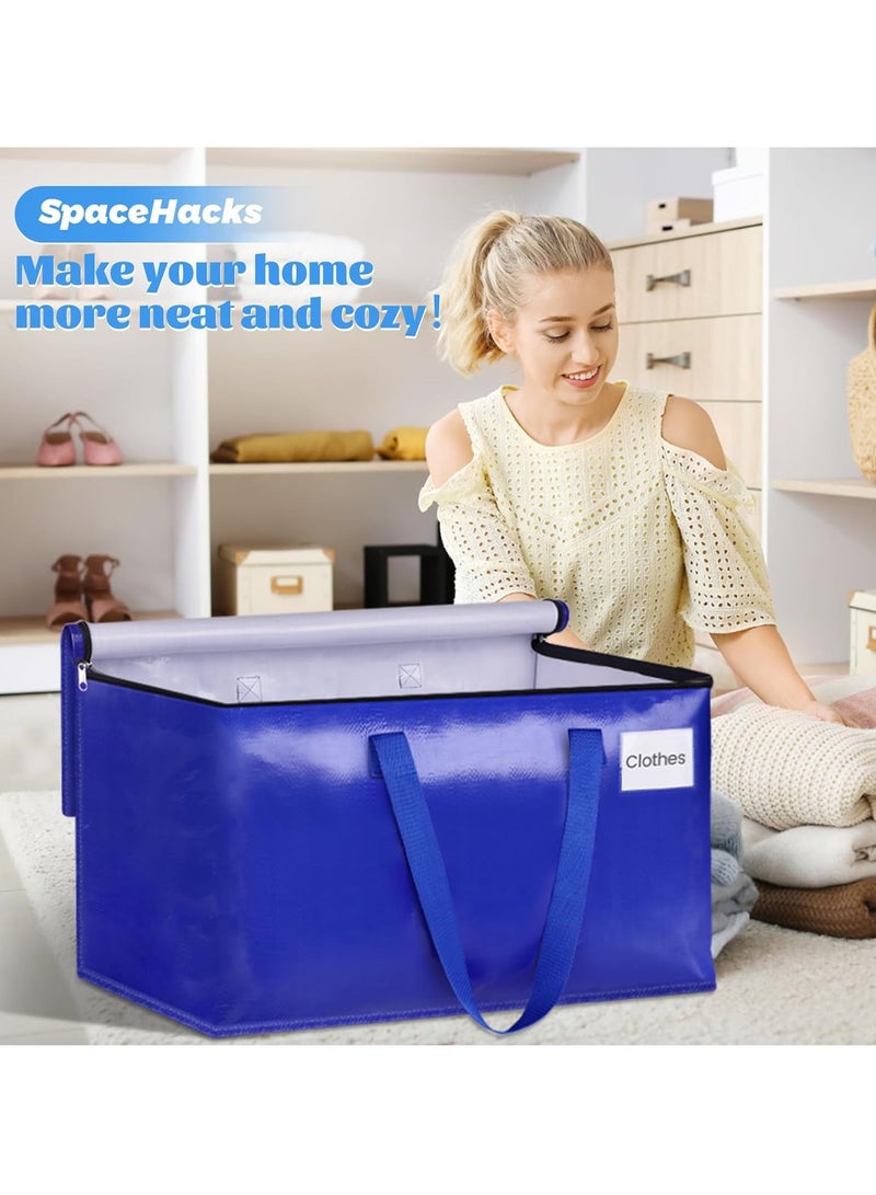 Gonice 4 Pack-93L Heavy Duty Moving Bags, Moving Boxes with Reinforced Handles ＆ Premium Zippers, Storage Totes for Space Saving, Packing ＆ Moving Storage - Image 3