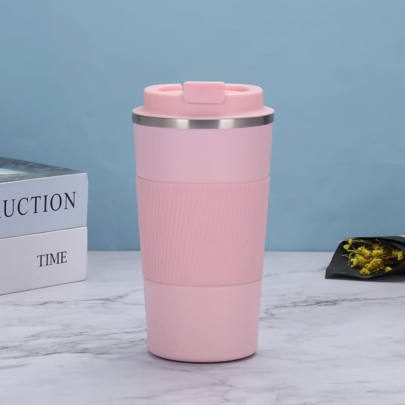 Wosta Insulated Travel Coffee Mug 2.0 | Double Wall Vacuum Stainless Steel Fat-Bottomed Coffee Cup Tumbler With Spill Proof Flip Lid For Hot And Ice Beverages (Green Color, 380 Ml), 380 Milliliter - Image 5