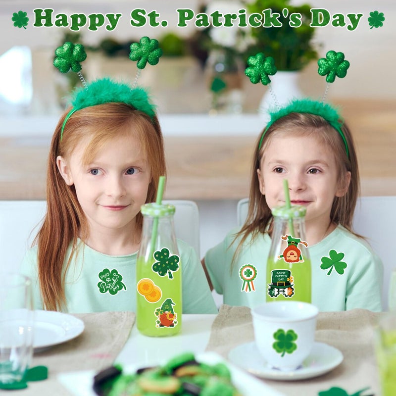 OHOME St Patricks Day Stickers for Kids - 120 PCS St Patricks Day Accessories Shamrock Decorations - St. Patrickâ€™s Day Crafts for Kids - St Paddys Day Gifts Treats Party Favors for Boys Girls - Image 4