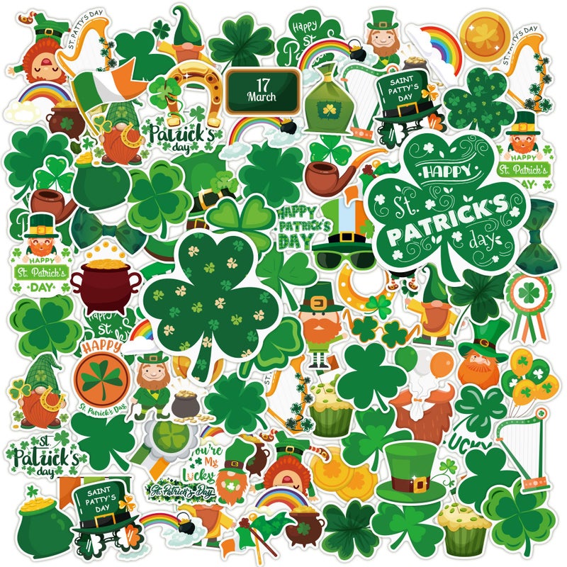 OHOME St Patricks Day Stickers for Kids - 120 PCS St Patricks Day Accessories Shamrock Decorations - St. Patrickâ€™s Day Crafts for Kids - St Paddys Day Gifts Treats Party Favors for Boys Girls - Image 1