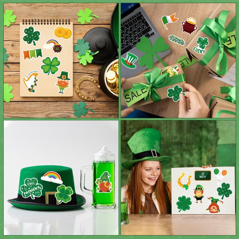OHOME St Patricks Day Stickers for Kids - 120 PCS St Patricks Day Accessories Shamrock Decorations - St. Patrickâ€™s Day Crafts for Kids - St Paddys Day Gifts Treats Party Favors for Boys Girls - Image 5