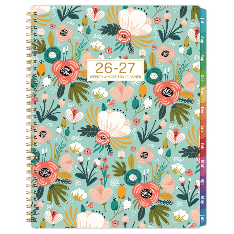 Coboll 2026-2027 Planner - 2026-2027 Planner Weekly and Monthly, Jul.2026-Jun.2027, 8.5''x11'', Large Daily Blocks to Write, Academic Weekly Monthly Planners with Colorful Tabs, Inner Pocket - Image 1