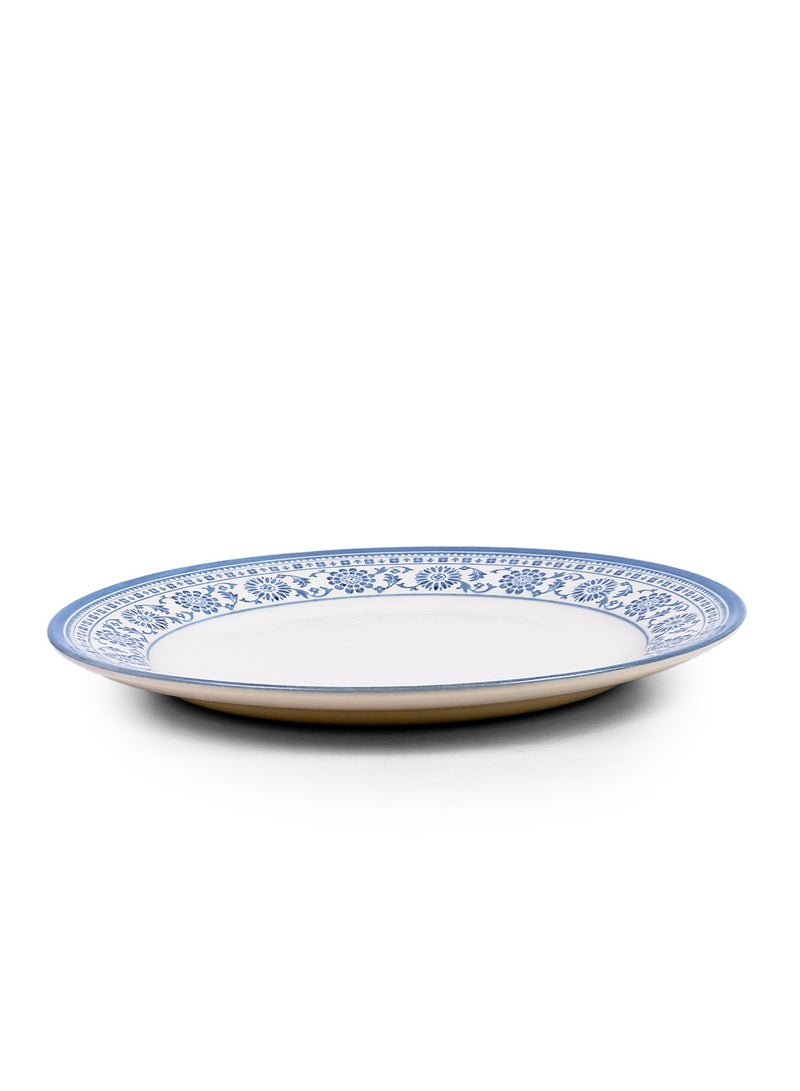 Claytan Plethora 10.5 inch Porcelain Dinner Plate (Blue & White, Set Of 1) - Image 1