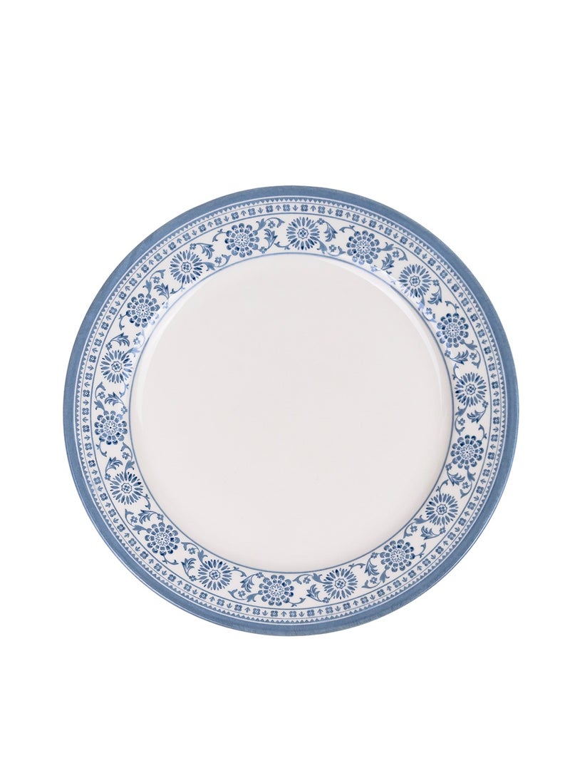 Claytan Plethora 10.5 inch Porcelain Dinner Plate (Blue & White, Set Of 1) - Image 2