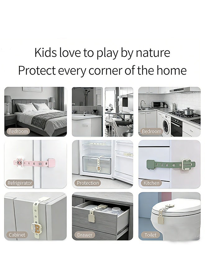 6 PCS Children's safety lock, anti-opening lock for baby drawer refrigerator cabinet door, anti-hand-picking lock for infants - Image 4