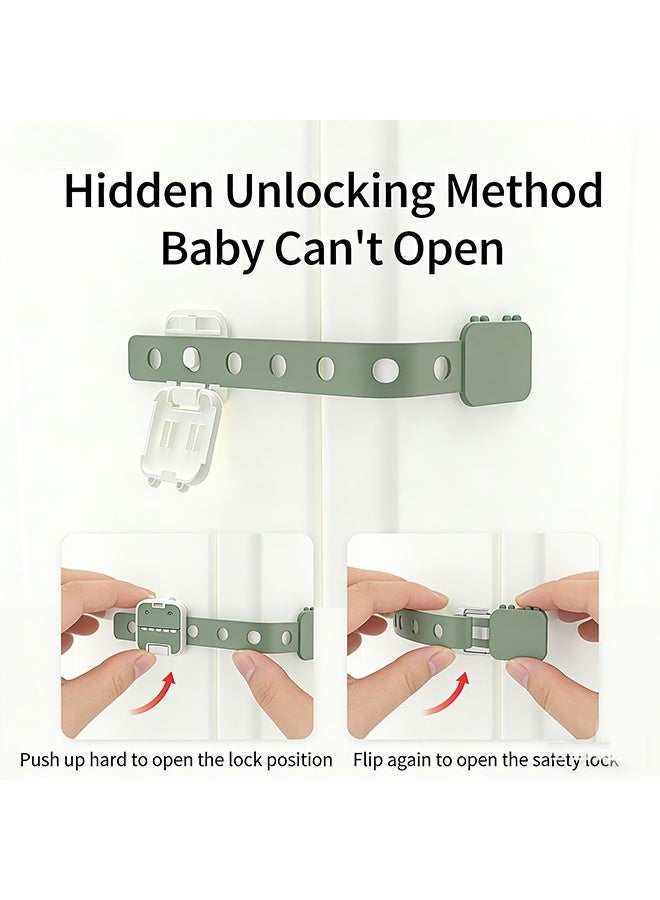 6 PCS Children's safety lock, anti-opening lock for baby drawer refrigerator cabinet door, anti-hand-picking lock for infants - Image 3