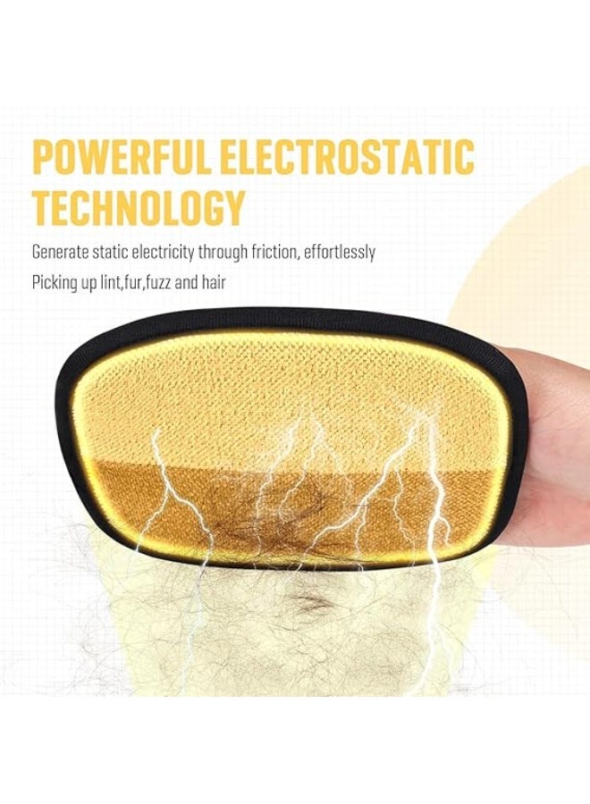 Pet epilator, 2pcs electrostatic pet hair removal gloves, reusable cat and dog epilator for sofas, furniture, carpets, car seats, upgraded animal fur removal tools, cat grooming gloves - Image 5