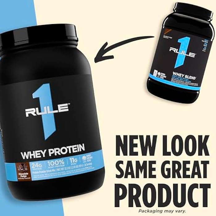 Rule 1 Proteins Rule 1 Whey Protein – 24g Fast-Acting Protein from All-Whey Sources with Naturally Occurring EAAs & BCAAs for Workout Recovery or Anytime Use (1 Pound*, Chocolate Fudge) - Image 4