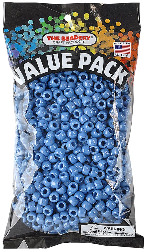 The Beadery 6 by 9mm Barrel Pony Bead in Denim Small 900Piece