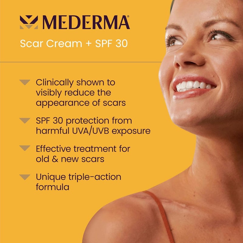 Mederma Scar Cream Plus SPF 30 - Advanced Scar Treatment, Protects from Sun Damage, Reduces Appearance of Scars from Acne, Burns, Surgery & Injury, 0.7 oz - Image 2
