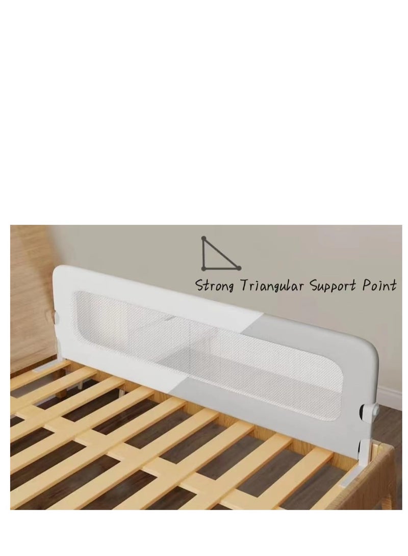 موس حاجز أمان لسرير الرضع، حاجز أمان للأطفال، حاجز أمان لسرير الرضع، حاجز أمان قابل للطي لمنع سقوط الرضع من السرير (1.2 م) - Image 1