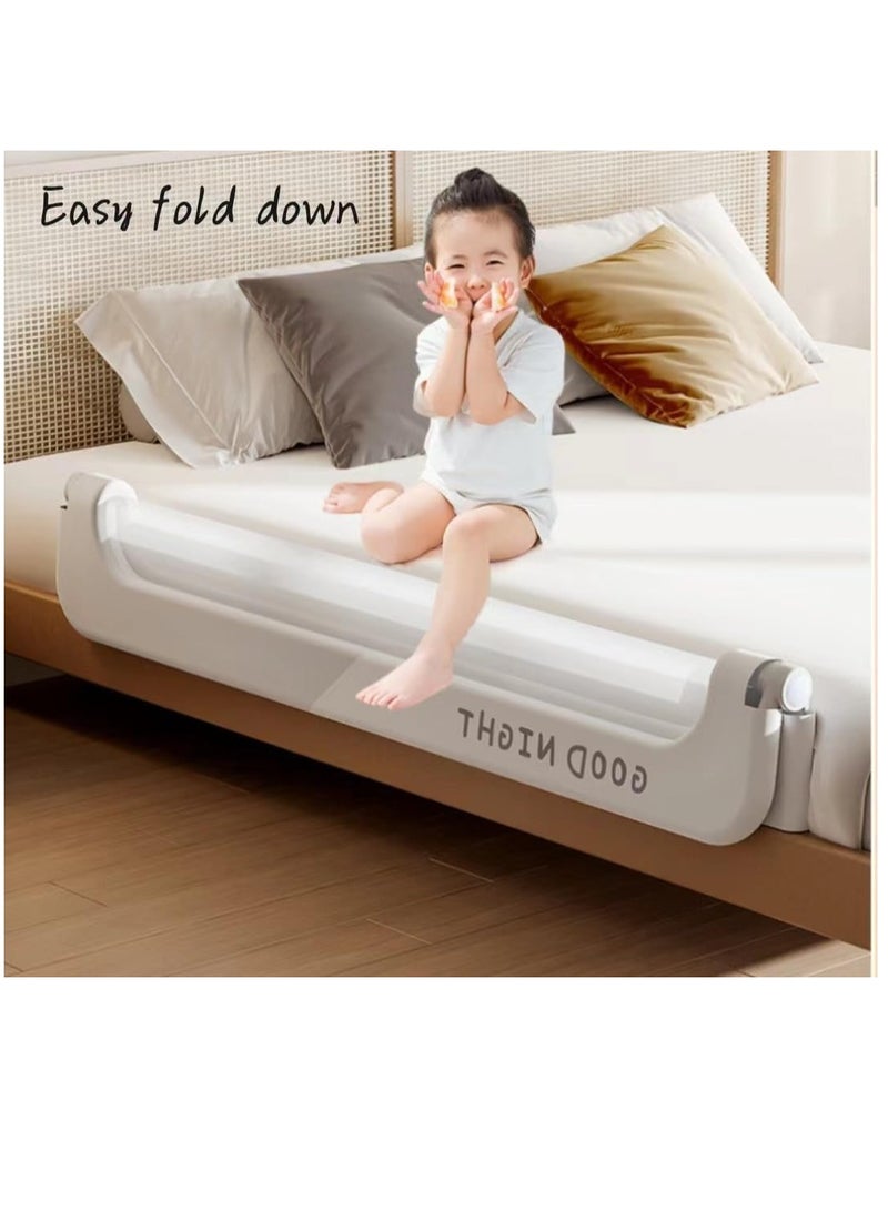 موس حاجز أمان لسرير الرضع، حاجز أمان للأطفال، حاجز أمان لسرير الرضع، حاجز أمان قابل للطي لمنع سقوط الرضع من السرير (1.2 م) - Image 3