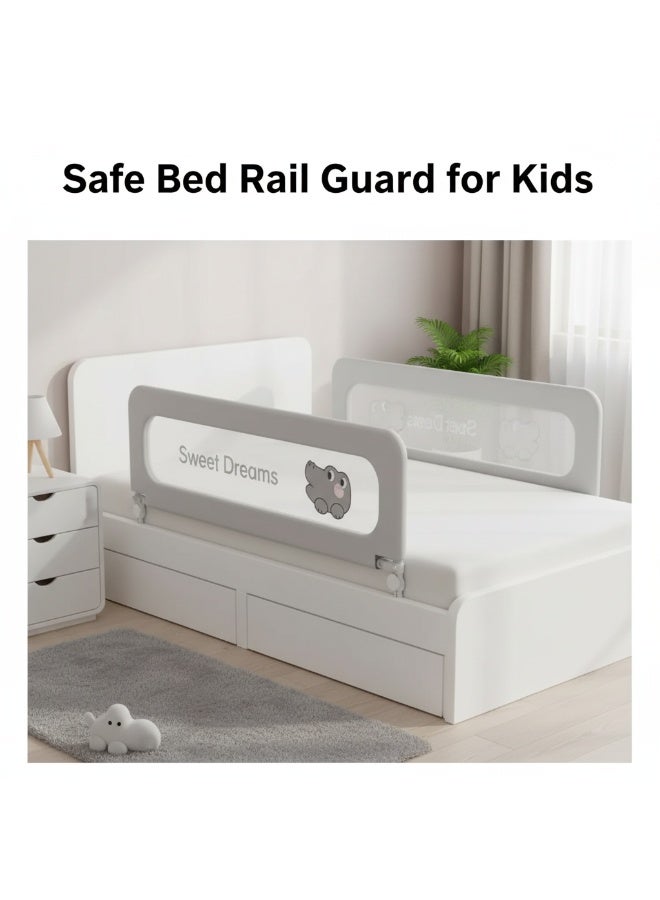 موس حاجز أمان لسرير الرضع، حاجز أمان للأطفال، حاجز أمان لسرير الرضع، حاجز أمان قابل للطي لمنع سقوط الرضع من السرير (1.2 م) - Image 4
