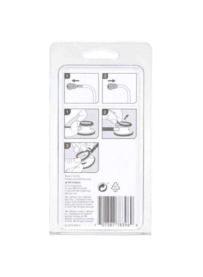 ثري أم ليتمان مجموعة قطع غيار سماعة طبية 3M ليتمن كلاسيك 3 وكاردولوجي 4 باللون الأسود موديل 40016 - Image 2