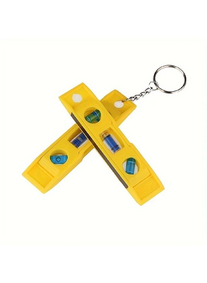 2 Pcs Yellow Magnetic Torpedo Level with Hanging Chain Portable Industrial Measuring Tool - Image 2
