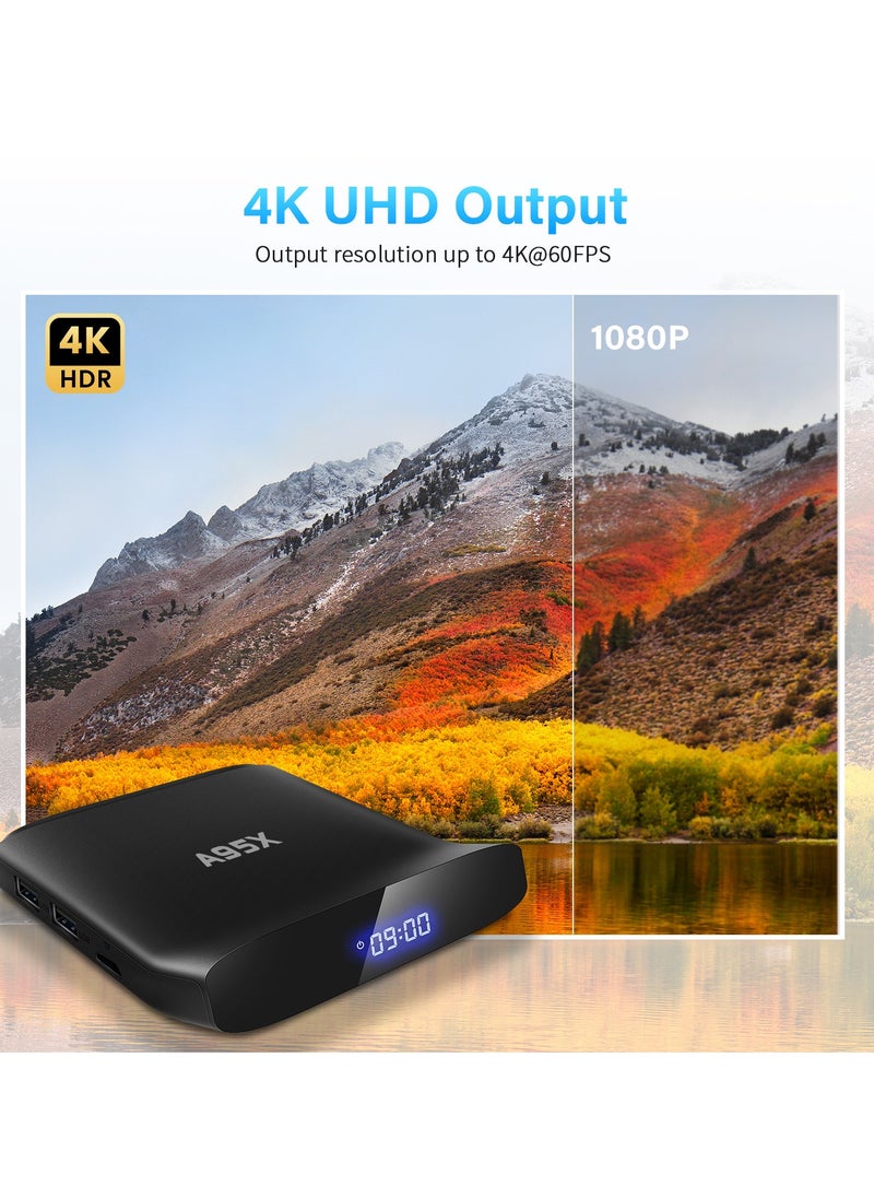 اي 95 اكس جهاز فك التشفير Android 11.0، جهاز تلفزيون ذكي Amlogic S905W2 مع دعم WiFi مزدوج 2.4G/5G H.265/3D/4K Ultra HD/BT 4.0/HDMI 2.0  - Image 1