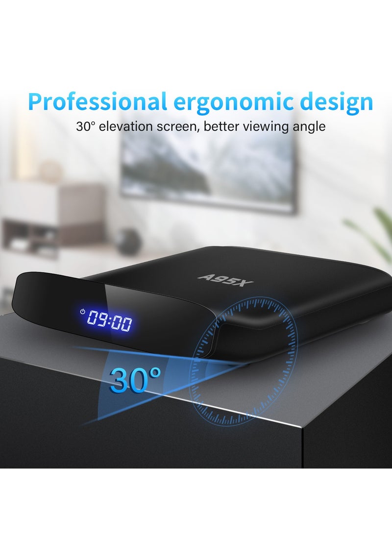 اي 95 اكس جهاز فك التشفير Android 11.0، جهاز تلفزيون ذكي Amlogic S905W2 مع دعم WiFi مزدوج 2.4G/5G H.265/3D/4K Ultra HD/BT 4.0/HDMI 2.0  - Image 2