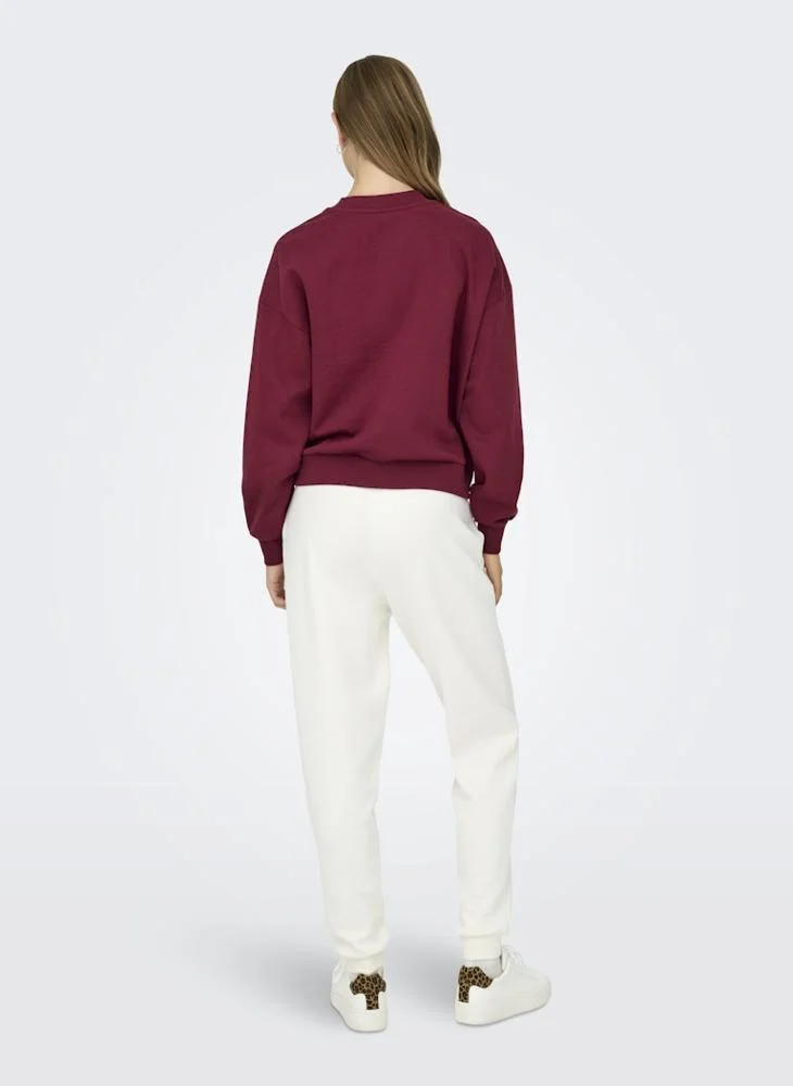 ONLY Graphic Crew Neck Sweatshirt