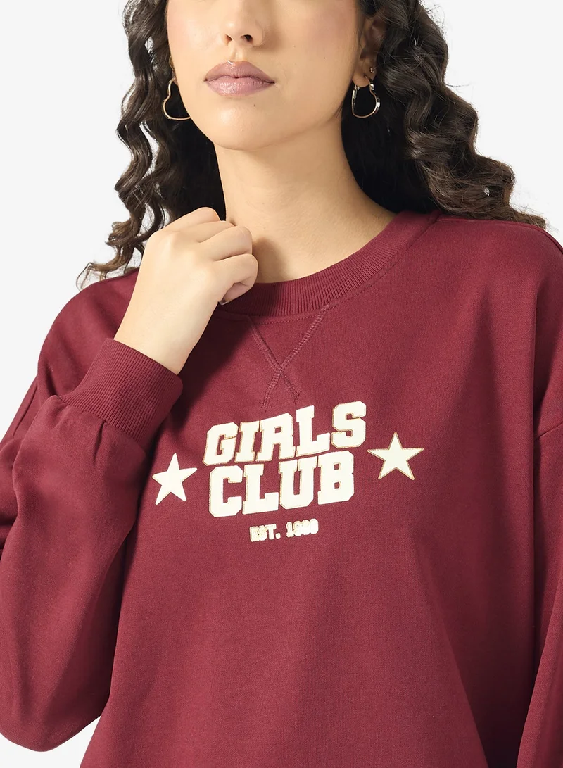 ONLY  Graphic Crew Neck Sweatshirt for Women | Best Price UAE