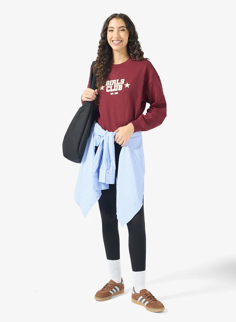 ONLY  Graphic Crew Neck Sweatshirt for Women | Best Price UAE