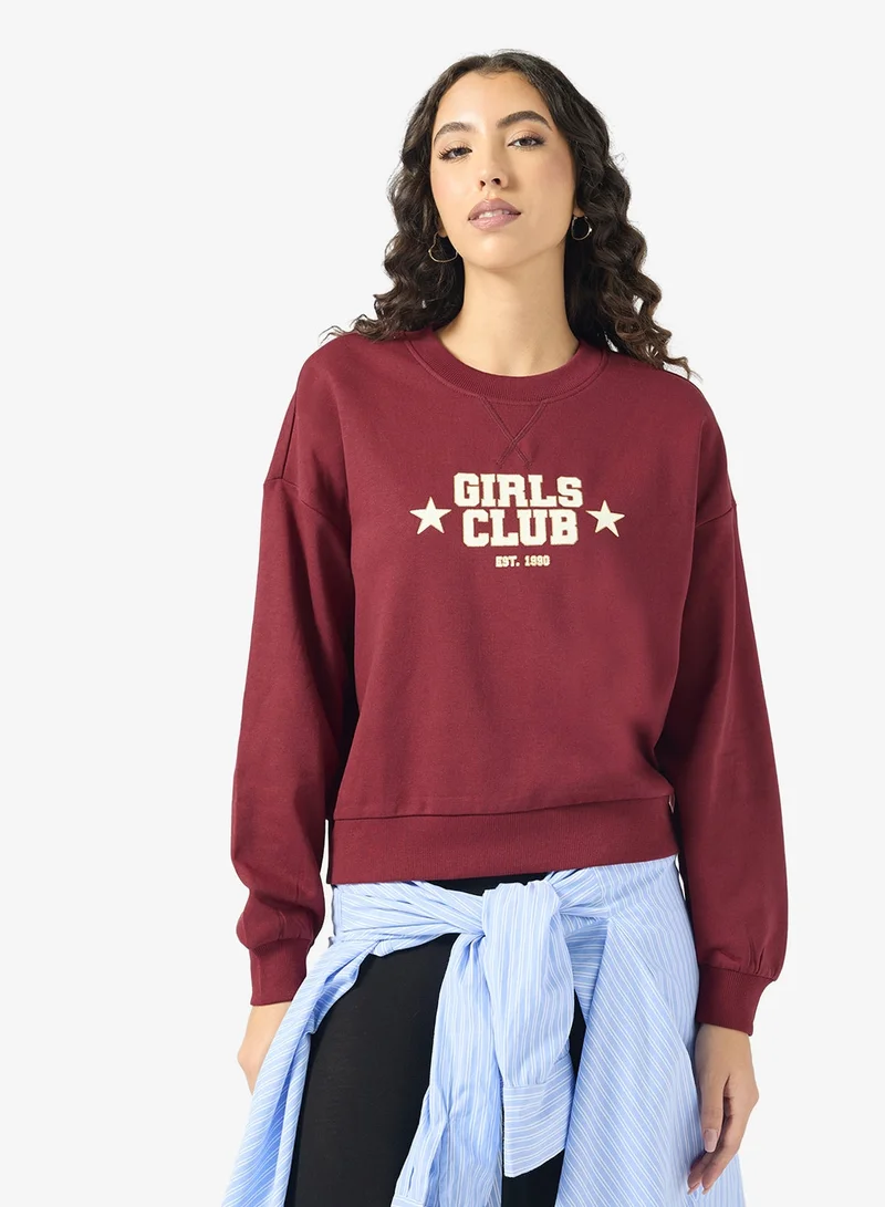 ONLY Graphic Crew Neck Sweatshirt