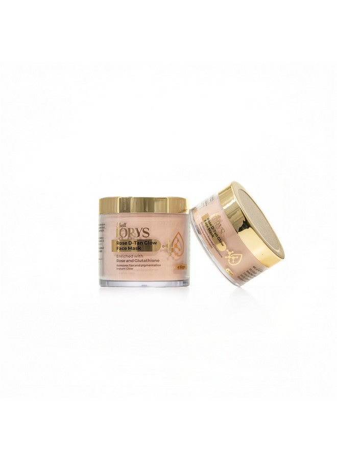 LORYS Rose D-Tan Glow Face Mask | Rose & Tangerine Infused | Removes Tan & Pigmentation | Moisture Skin Balancing | Promotes Instant Glow for Radiant Skin | Ideal for All Types of Skin (30 gm+60 gm) - Image 1