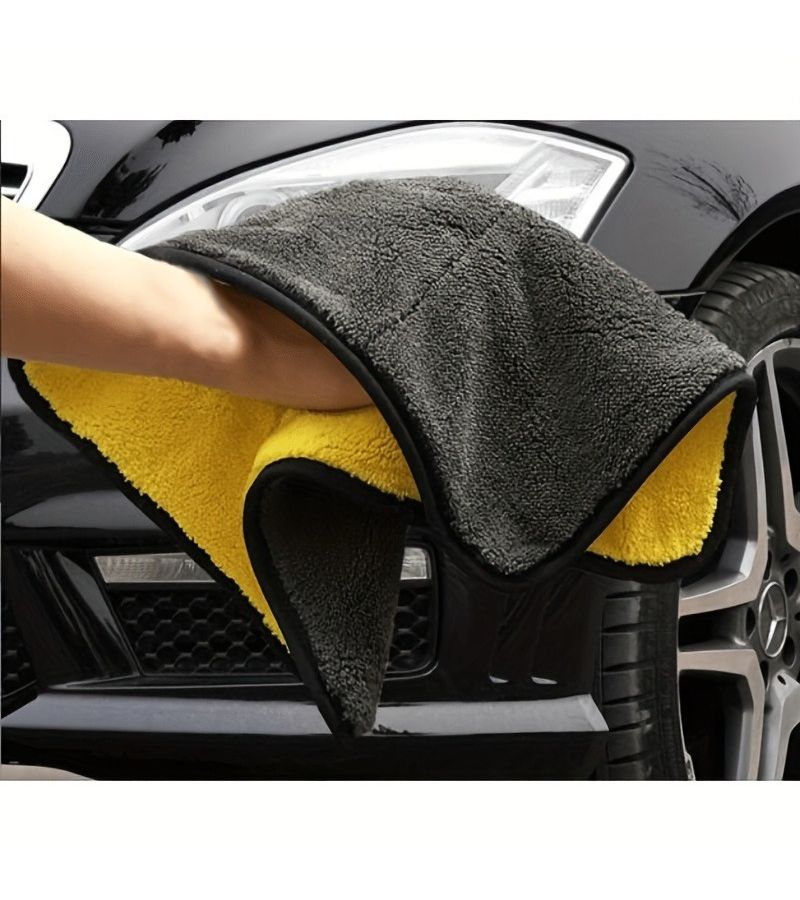 3 Pcs Ultra Fine Fiber Car Cleaning Cloth For Windows Interior Exterior Wash - Image 2