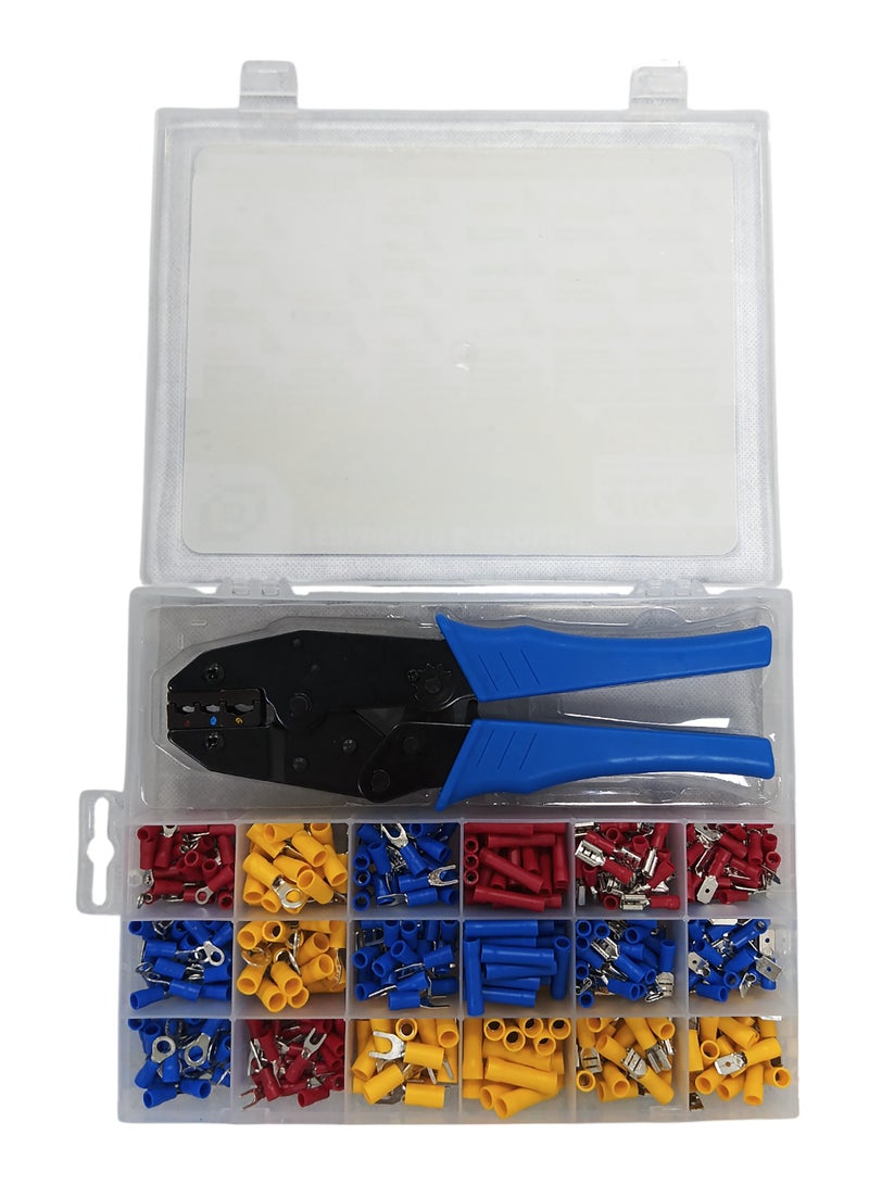 DMK Terminals Toolkit - 450 Pcs Electrical Terminals with HS30J Crimping Tool | AWG 22-10 Wire Crimper | Professional Kit for Wiring and Repair  - Image 4