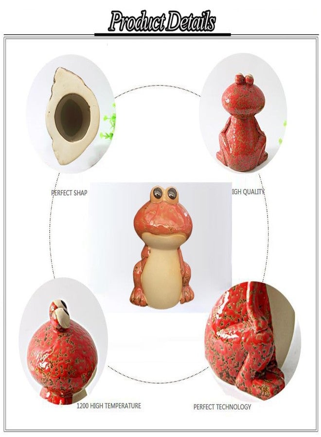 AKV Frog Toilet Bolt Caps Ceramic Toilet Bolt Covers Decorative Toilet Screw Cover Caps, Toilet Caps for Bottom of Toilet, Cute Toilet Bowl Bolt Covers for Bathroom Decor, Easy to install (Green+Red) - Image 5