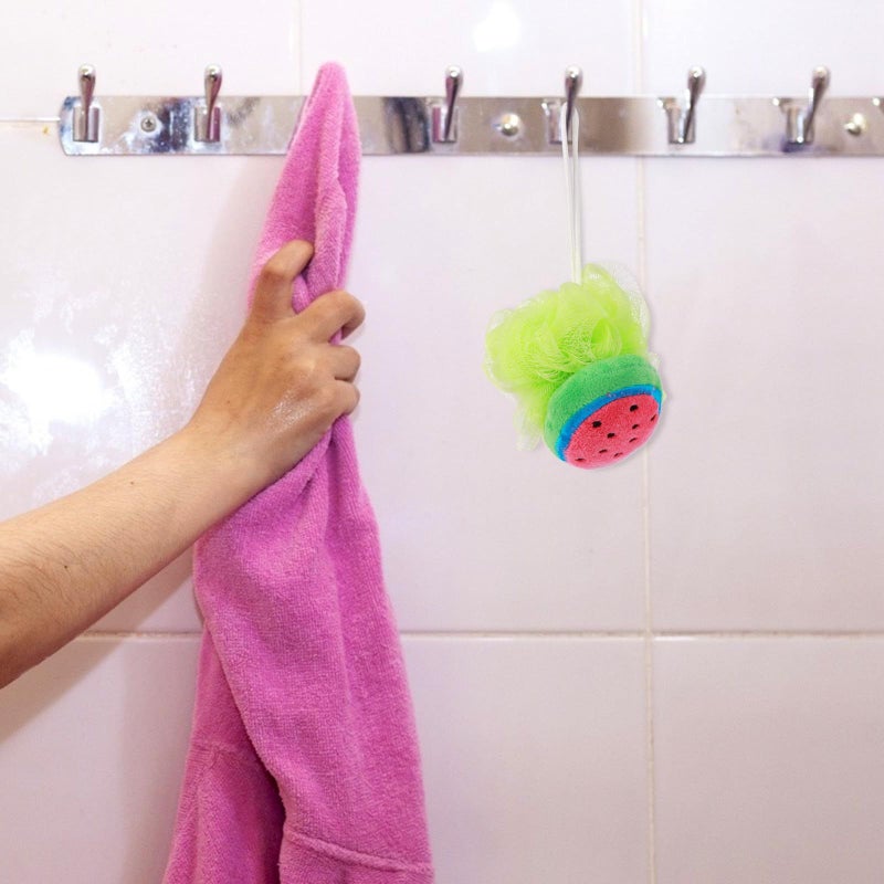 4Pcs Mesh Exfoliating Bath Sponge Puff Set Assorted Colors For Men And Women - Image 5