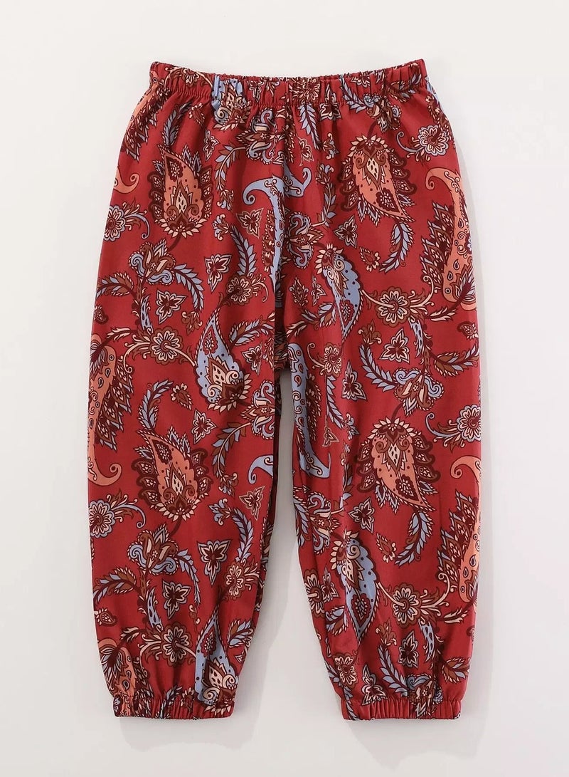 Baby Girl Paisley Print Pants 